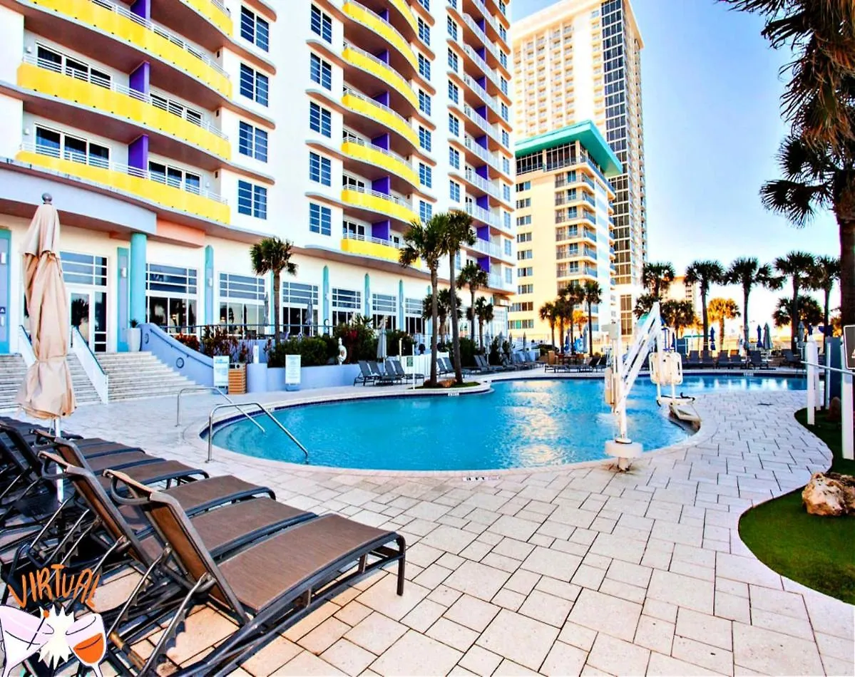 Vacation In Comfort And Luxury - 1 Bedroom Direct Oceanfront - Wyndham Ocean Walk Resort 1607 Daytona Beach